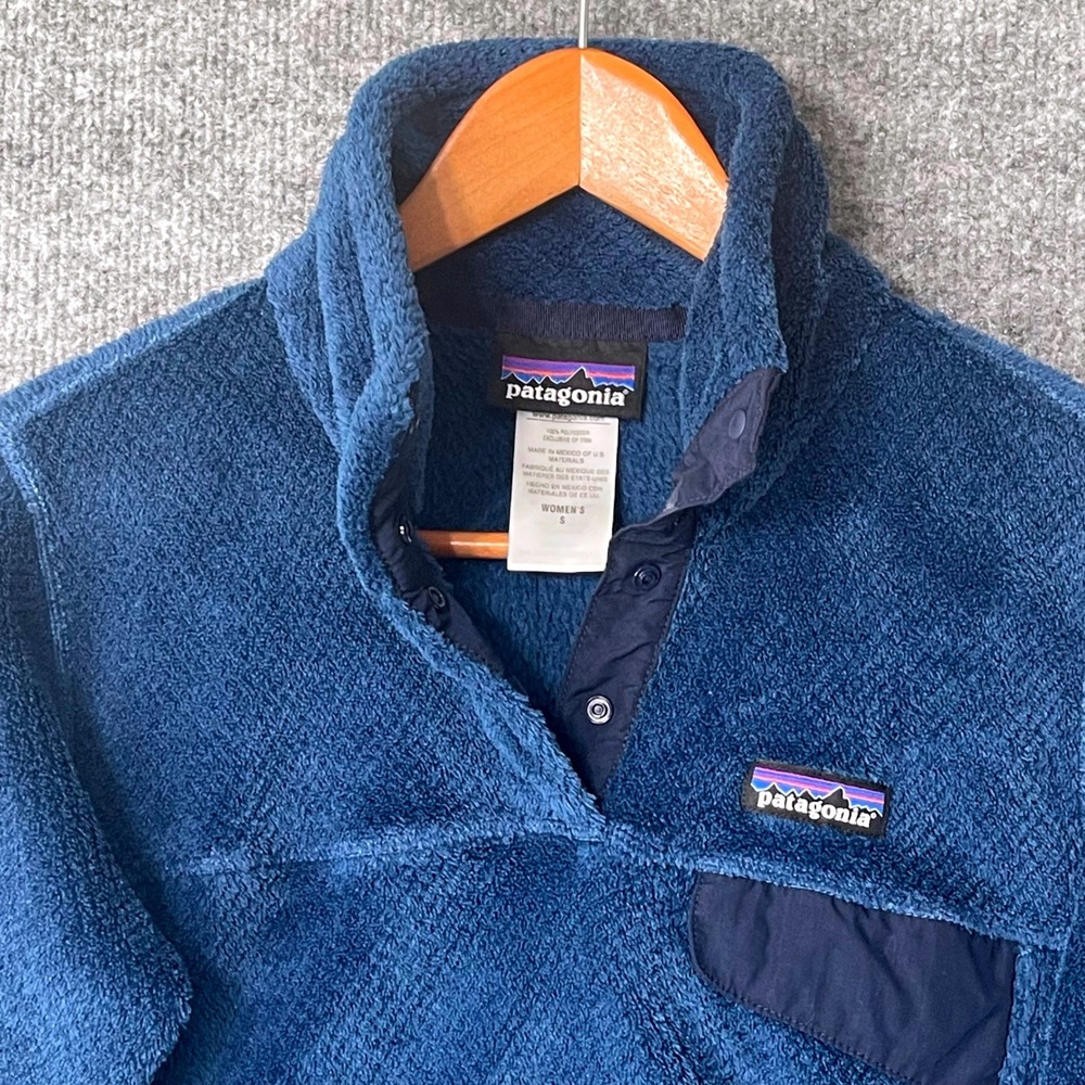 Patagonia Re-Tool Snap-T Women's Small Fleece Pullover Jacket Blue Gorpcore
